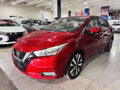 Nissan Versa Exclusive Aut usado (2020) color Rojo financiado en mensualidades(enganche $70,850 mensualidades desde $5,420)