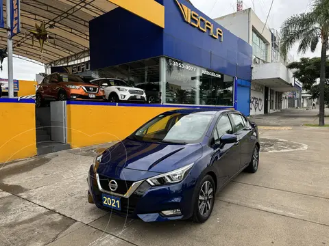 Nissan Versa Advance Aut usado (2021) color Azul financiado en mensualidades(enganche $73,798 mensualidades desde $5,260)