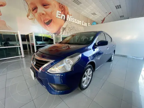 Nissan Versa Sense Aut usado (2019) color Azul financiado en mensualidades(enganche $52,000 mensualidades desde $5,876)
