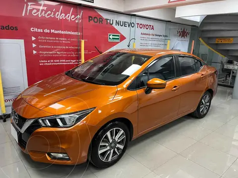 Nissan Versa Advance usado (2021) color Naranja financiado en mensualidades(enganche $57,002 mensualidades desde $5,623)