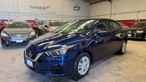 Nissan Versa Sense Aut usado (2020) color Azul financiado en mensualidades(enganche $51,700 mensualidades desde $5,538)