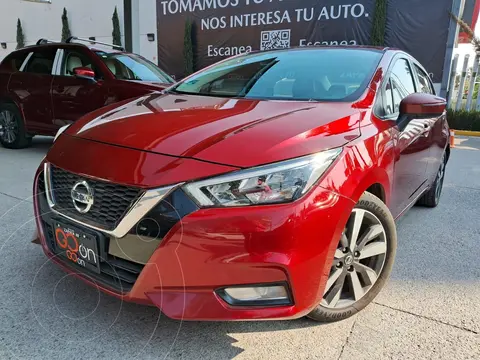 Nissan Versa Exclusive Aut usado (2020) color violeta oscuro financiado en mensualidades(enganche $70,850 mensualidades desde $5,418)