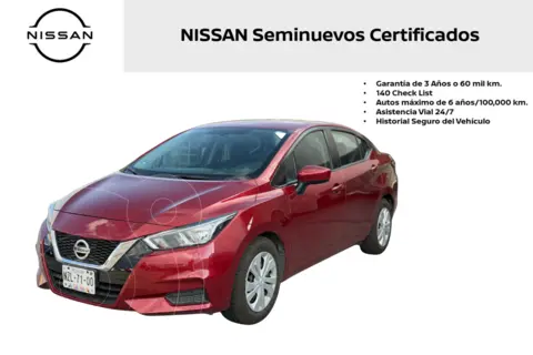 Nissan Versa Sense Aut usado (2021) color Rojo precio $228,000