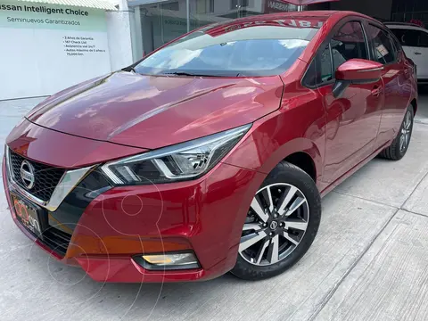 Nissan Versa Advance usado (2020) color Rojo financiado en mensualidades(enganche $75,000 mensualidades desde $5,438)