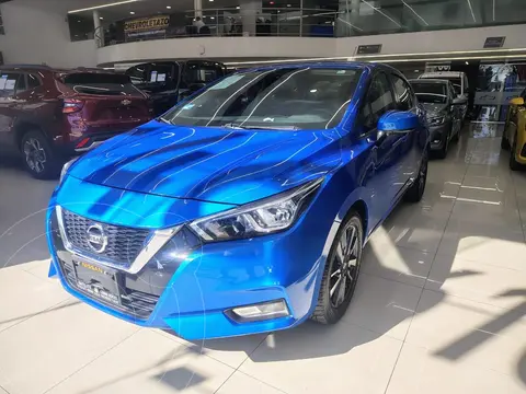 Nissan Versa Advance usado (2022) color Azul financiado en mensualidades(enganche $65,879 mensualidades desde $6,643)