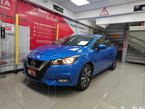 Nissan Versa Advance usado (2022) color Azul financiado en mensualidades(enganche $59,202 mensualidades desde $5,840)