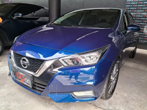 Nissan Versa Advance usado (2020) color Azul financiado en mensualidades(enganche $64,038 mensualidades desde $4,897)