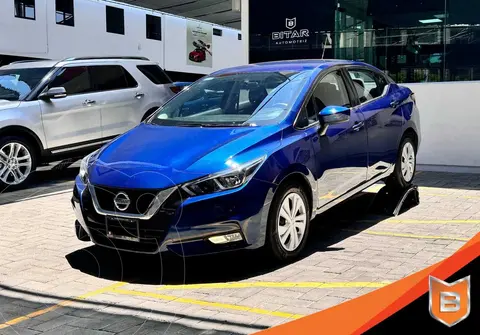 Nissan Versa Sense usado (2021) color Azul financiado en mensualidades(enganche $51,980 mensualidades desde $6,800)