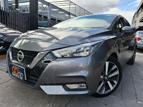 Nissan Versa Exclusive Aut usado (2021) color Gris financiado en mensualidades(enganche $80,000 mensualidades desde $5,800)