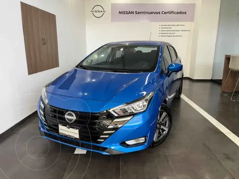 Nissan Versa Advance Aut usado (2024) color Azul financiado en mensualidades(enganche $79,200 mensualidades desde $7,813)