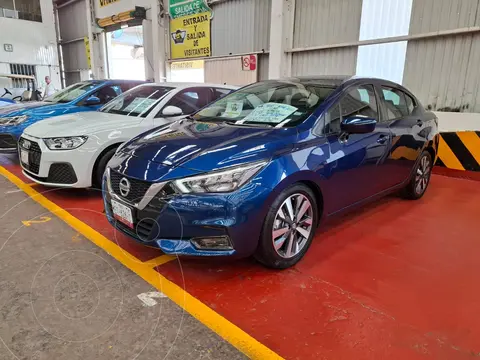 Nissan Versa Advance Aut usado (2020) color Azul financiado en mensualidades(enganche $74,800 mensualidades desde $5,000)