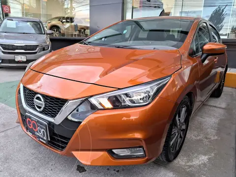 Nissan Versa Advance usado (2021) color Naranja financiado en mensualidades(enganche $68,125 mensualidades desde $5,209)