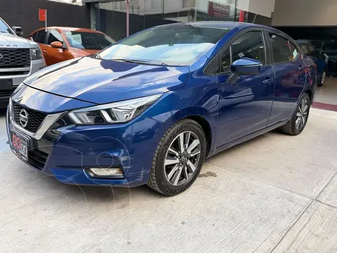 Nissan Versa Advance usado (2021) color Azul financiado en mensualidades(enganche $68,125 mensualidades desde $5,209)