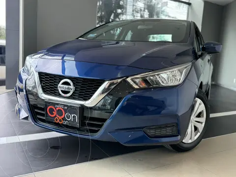 Nissan Versa Sense Aut usado (2021) color Azul financiado en mensualidades(enganche $64,038 mensualidades desde $4,897)