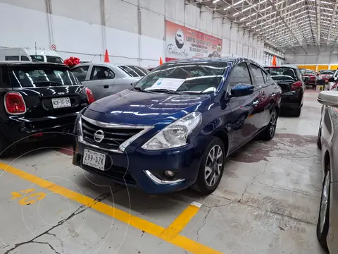 Nissan Versa Advance usado (2019) color Azul financiado en mensualidades(enganche $60,000 mensualidades desde $4,200)