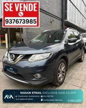 Nissan X-Trail 2.5L Exclusive Aut 3Filas 4x4 usado (2017) color Azul precio $9.980.000