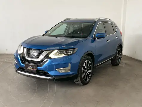 Nissan X-Trail Exclusive 3 Row usado (2020) color Azul financiado en mensualidades(enganche $96,481 mensualidades desde $7,439)