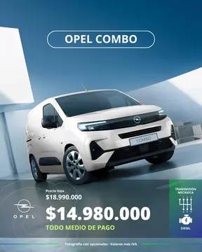 OfertaOpel Combo 1.5L TD Lite nuevo color Blanco precio $14.980.000
