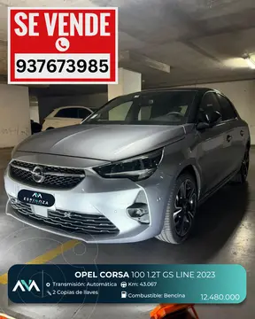 Opel Corsa  1.2T GS Line Aut usado (2023) color Plata precio $12.480.000