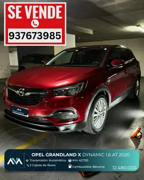 Opel Grandland X 1.6L Dynamic Aut usado (2020) color Rojo precio $12.480.000