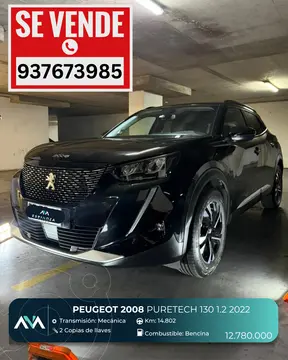 Peugeot 2008 1.2L Active Puretech 130HP usado (2022) color Negro precio $12.780.000