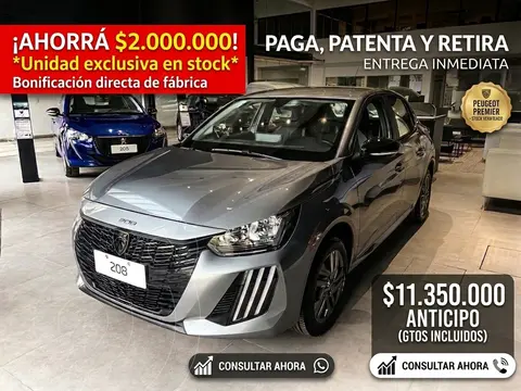 Peugeot 208 Allure nuevo color Blanco precio $34.370.000