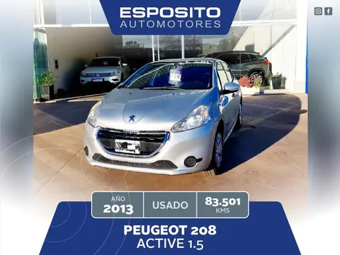 Peugeot 208 208 1.5 5P ACTIVE usado (2013) color Gris precio $12.600.000