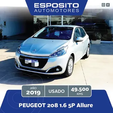 Peugeot 208 208 1.6 5P ALLURE usado (2019) color Gris precio $17.830.000