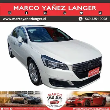 Peugeot 508 2.0L Allure HDi Aut usado (2017) color Blanco precio $9.990.000