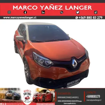 Renault Captur 1.2L Dynamique Turbo Aut usado (2016) color Naranja precio $7.990.000