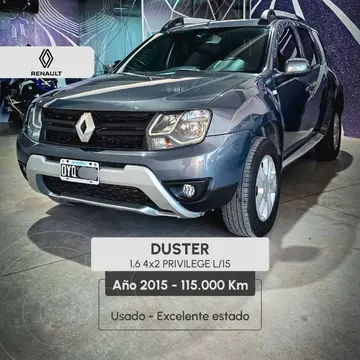 Renault Duster DUSTER 1.6 4X2 PRIVILEGE L/15 usado (2015) color Gris Oscuro precio $17.500.000