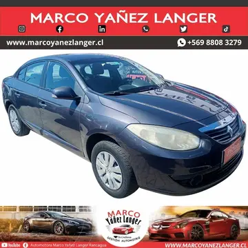 Renault Fluence 2.0L Authentique usado (2012) color Gris precio $4.990.000