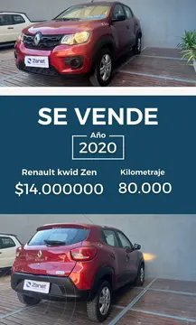 Renault Kwid Zen usado (2020) color Rojo Fuego financiado en cuotas(anticipo $5.600.000)