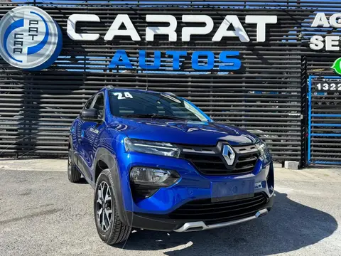 Renault Kwid Outsider usado (2024) color Azul financiado en mensualidades(enganche $50,380 mensualidades desde $5,251)