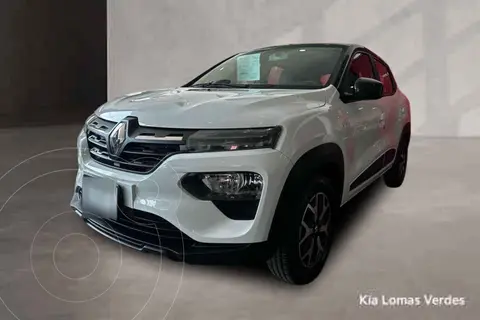 Renault Kwid Bitono usado (2024) color Blanco financiado en mensualidades(enganche $61,275 mensualidades desde $5,443)