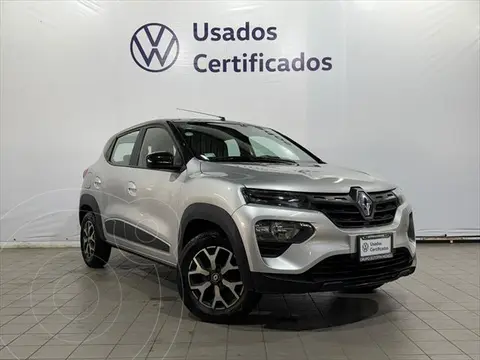 Renault Kwid Bitono usado (2023) color plateado financiado en mensualidades(enganche $61,040 mensualidades desde $5,565)