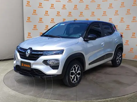 Renault Kwid Bitono usado (2025) color Plata financiado en mensualidades(enganche $61,558 mensualidades desde $4,709)