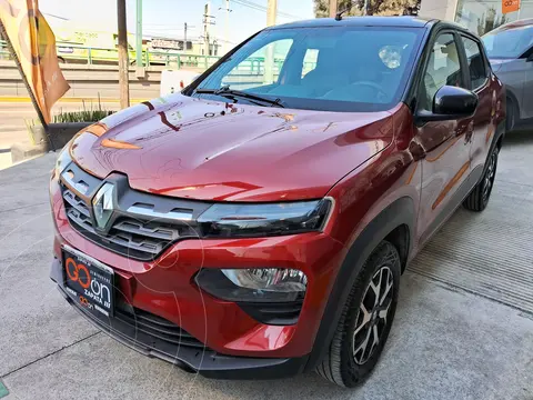 Renault Kwid Bitono usado (2024) color Rojo financiado en mensualidades(enganche $58,588 mensualidades desde $4,480)