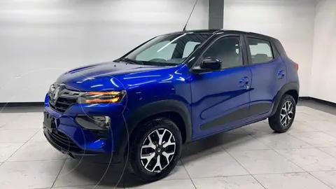 Renault Kwid Bitono usado (2024) color Azul financiado en mensualidades(enganche $48,400 mensualidades desde $4,775)
