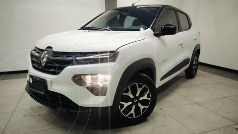 Renault Kwid Bitono usado (2024) color Blanco financiado en mensualidades(enganche $62,675 mensualidades desde $6,903)