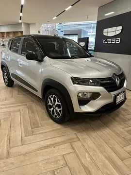 Renault Kwid Bitono usado (2023) color plateado precio $195,000