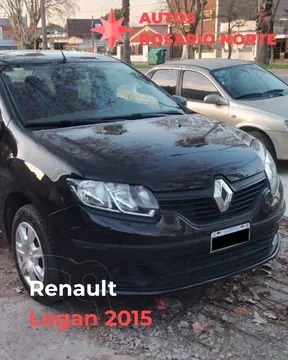 Renault Logan 1.6 Authentique usado (2015) color Negro Nacre financiado en cuotas(anticipo $7.750.000)