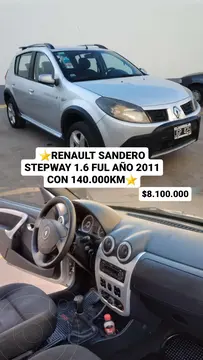 Renault Sandero Stepway 1.6 Confort usado (2011) color Gris Acero precio $8.100.000