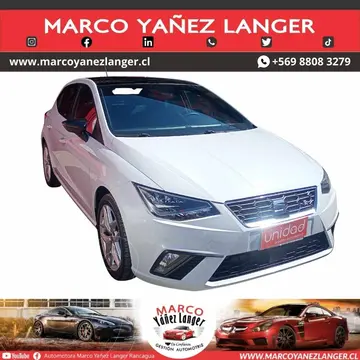 SEAT Ibiza 1.0L FR Aut usado (2021) color Blanco precio $11.790.000