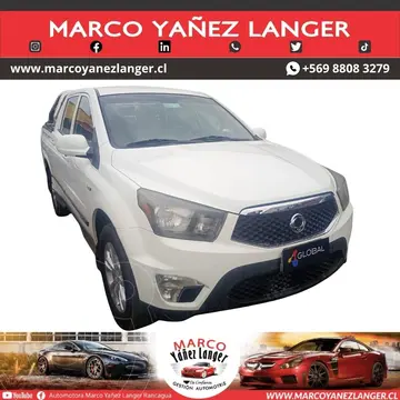 SsangYong Actyon Sports 2.0L 4x2 usado (2016) color Blanco precio $8.690.000
