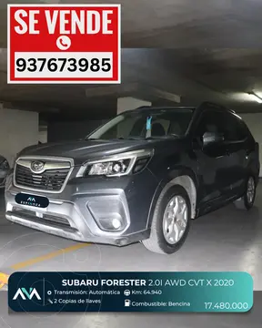Subaru Forester 2.0i AWD CVT X usado (2020) color Negro precio $17.480.000