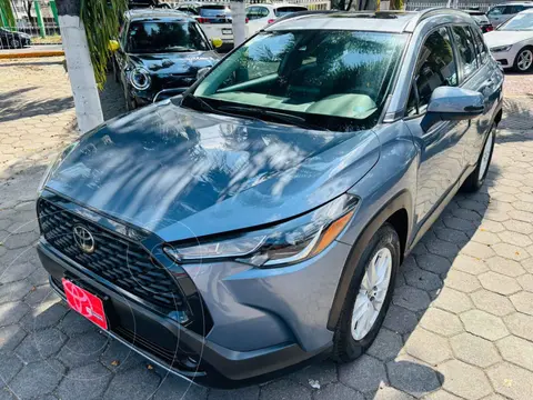 Toyota Corolla Cross LE usado (2022) color Azul financiado en mensualidades(enganche $114,756 mensualidades desde $10,193)