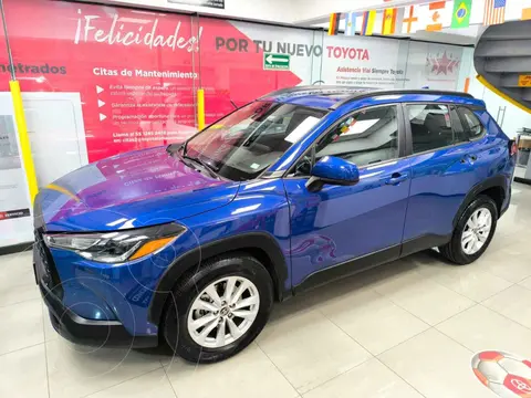 Toyota Corolla Cross LE usado (2022) color Azul financiado en mensualidades(enganche $92,400 mensualidades desde $9,115)