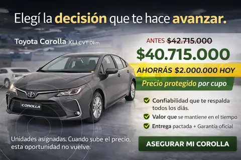 Toyota Corolla 2.0 XL-I CVT nuevo color Gris precio $40.715.000