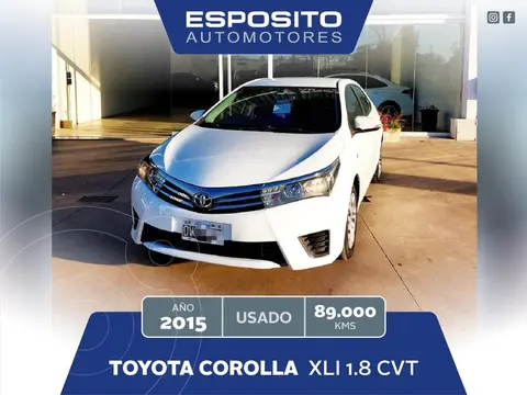 Toyota Corolla 1.8 XLi CVT usado (2015) color Blanco precio $17.600.000